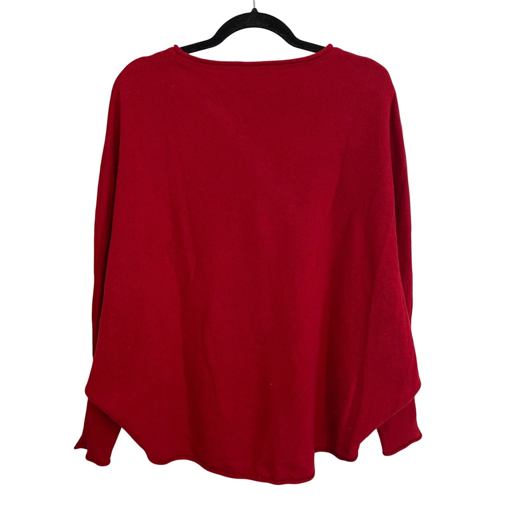 Quince Mongolian Cashmere Batwing Sweater Varsity Red S/M LB128012-STIEC01 - Picture 2 of 8